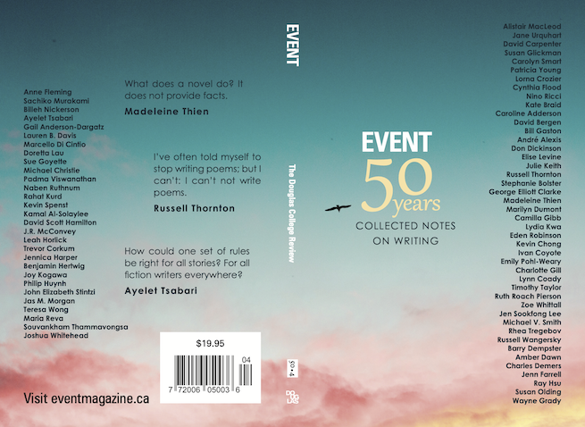 event magazine 50th anniversary notes on writing anthology cover